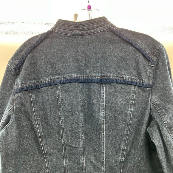 Jones New York Denim Button Up Jacket Blue Size Large New - Picture 6 of 9